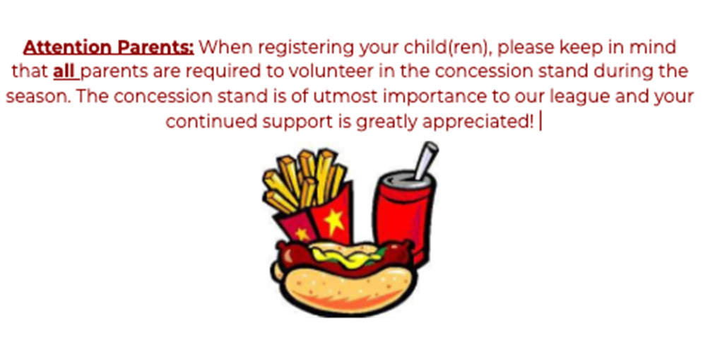 Concession Stand Obligations